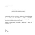 certificado de buena salud