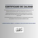 certificado de calidad de un producto