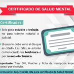 certificado de salud mental minsa