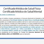 dónde sacar certificado de salud física y mental