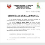 dónde sacar certificado de salud mental minsa