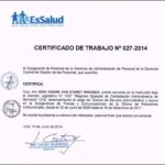 donde sacar certificado de salud para trabajo