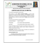 modelo de certificado de salud mental para trámites notariales