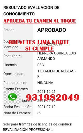 Brevetes Lima Norte